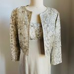 Niteline Formal Champagne Silk Beaded Long Dress with Jacket Size 6 Photo 5