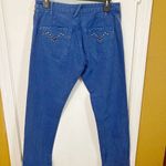 Replay women's 28 distressed carrot fit MANLEY cross mid seam jeans 28x33 29x33 Blue Photo 1