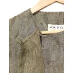 Jaeger Jaegar‎ Linen Blend Jacket Women Size US 8/UK 12 Tan Brown Patterned Retro Vtg Photo 3