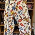 Kitchen Utensils Pattern Themed Pants Size L Photo 0