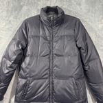 Eileen Fisher  Down Reversible Black Puffer Long Length Full Zip Coat Photo 1