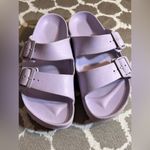 Birkenstock Purple Sandals with Adjustable Straps and Contoured Footbed Photo 5