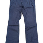 Elevenses  Linen Pants‎ Womens 10 Trouser Straight Leg Dressy Navy Blue Classic Photo 0
