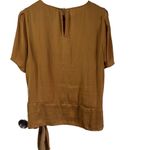 Vera Wang ~ Simply Vera ~ Mustard/Gold Silky Tie Bottom ~ Blouse / Top ~ Size M Gold Size M Photo 1