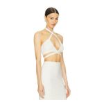 ✨LAPOINTE White Criss Cross Halter Sz Large Top✨ Photo 2