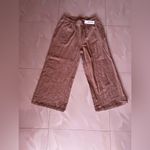 ECUPPER Cotton Wide Leg Pants Beige Women size L retro campana lightweight Tan Size L Photo 14