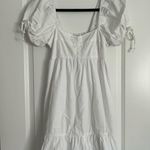 Sim & Sam White Puff-Sleeve Mini Dress Size Small Photo 0