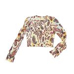 Wilfred Aritzia Lilith Long Sleeve Blouse Shirt Top Paisley Smocked Size Small Photo 1