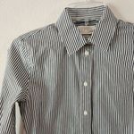 J.Crew Slim-Fit Stretch Cotton Poplin Button Down Shirt White Black Stripe 00P Photo 4