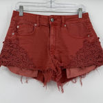 American Eagle  hi rise festival red laced shorts 8 Photo 0