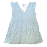 Abercrombie & Fitch Oatmeal VNeck Ruffled Sleeve Babydoll Mini Dress Size Medium Photo 0