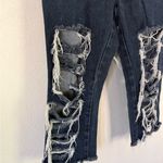 Brito’s women’s cropped distressed Basic Jeans in Dark Blue size 7 Photo 3