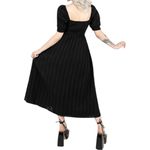 Disturbia Marcia Broderie Midaxi Dress in Black size 16 Puff Sleeve NWT Cotton Photo 1