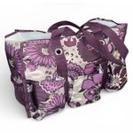 Thirty One Organizing Utility Tote Bag 15" Plum Awesome Blossom Storage Carryall Purple Photo 1