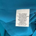 Milly  Teal Long Sleeve Split Neck Mini Dress Puff Sleeve Cocktail Party Size 8 Photo 11