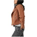 We The Free Hariett Vegan Suede Moto Jacket Large Photo 4