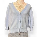Kayla's Armoire Powder Blue Cropped Cardigan Puff Sleeve Soft Girl Aesthetic L Size L Photo 0