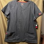 Dickies NWT  EDS Signature Women's Grey V-Neck Scrub Top 85906 Size XL Photo 0