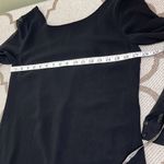 SYLK Black long sheer sleeve 3 straps open back mini dress Photo 3