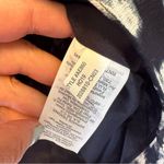 J.Crew AE860 Size Small Navy Ikat Shaded Floral Crinkle Chiffon Smocked Blouse Photo 6