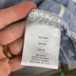 Ellen Tracy  Size Xl Pure Linen Tank Top Blue With White Stripes Costal Nautical Photo 4