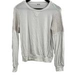 LA Made  White Crewneck Long Sleeve Top Medium Photo 0