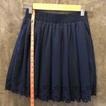 Look Me Love Me | Navy Blue Skater Mini Skirt Photo 2