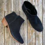 Jack Rogers  Women’s Black Bailee Suede Ankle Bootie wear on inside of boots Photo 0