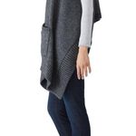 Kaufman Franco Carbon Faux Fur Vest Collar Gray Knit Sleeveless Vest Photo 2