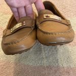 Coach  Fredrica Tan Pebbled Leather Driving Loafers Slip-On Flats Preppy Heritage Photo 2