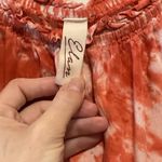 Etam Orange White Tie Dye Boho Peasant Top in One Size O/S Photo 1