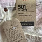 Levi's Levi’s 501 Original White Tie Dye Raw Hem High Waist Cut Off Jean Shorts 28 New Photo 9