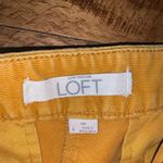 Loft marigold yellow flat front corduroy 4 business casual pants Photo 1