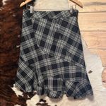 DKNY Wool Black and Off White Plaid Women's Skirt Size 10 Photo 1