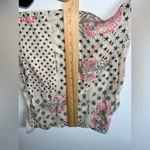 Free People Lightweight Hippie Floral Beachy Linen Semi Sheer Shopper Tote Bag Photo 15