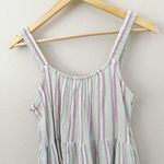 Marine layer | Mint Pink White Leila Stripe Double Cloth Tiered Minidress | XS Photo 3