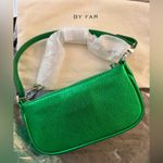 BY FAR Mini Rachel Bag – Metallic Green Leather w/ Silver Chain – NWT w/ Dustbag Photo 3