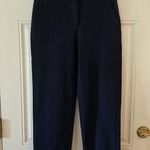 J.CREW Capri Pants Wide Leg Size 6P Navy Blue Dress Slacks Trousers Stretchy Photo 0