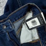 Levi's Premium Ankle Column Denim Midi Jean Skirt Size 24 Dark Wash Blue Photo 4