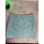 Judith March Women's Teal Tweed Skirt S Aztec Embroidered Chevron Photo 3