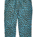 Young Fabulous and Broke Young, Fabulous & Broke Blue Leopard Martino Joggers Pants Medium Photo 0