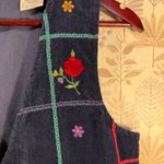 Petite Sophisticate Vintage Embroidered Cotton Vest Floral Patchwork 1990s M Photo 2