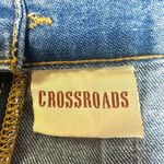 CROSSROADS 90s Vintage Blue Denim Midi Skirt Pockets Slit Women 12 Retro Western Photo 4