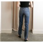 Boyish Womens Tommy High Rise Straight Denim Jeans Greed Blue Button Fly Size 25 Photo 1