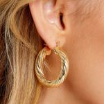 VICI Gold Twist Hoops  Photo 1