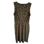Boden USA Boden‎ Olive Green Dress Gold Polka Dot Sleeveless V-Neck Pockets Size 6R Photo 1