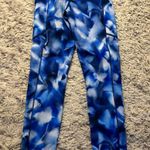 Lululemon Wunder Under Low Rise Blue & White Leggings Size 4 Photo 3