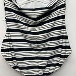 Catalina  Striped One Piece Bathing Suit Women's Size XL Strapless Ruched Sides Photo 6