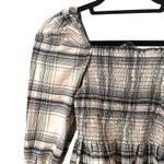 ZARA  Smocked Peplum Style Linen Crop Top‎ Sz Small Photo 3