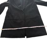 Camila Coelho Brenna Blazer Black Long Line Single Button Satin Oversized Small Photo 12